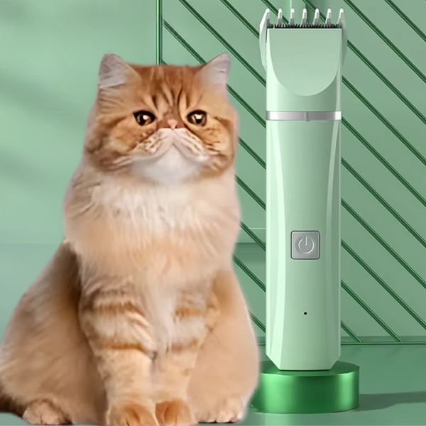 Elektrisches 4-in-1-Haustierpflegeset – Haarschneider, Schermaschine, Nagelschleifer für Katzen und Hunde